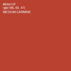 #BA412F - Medium Carmine Color Image